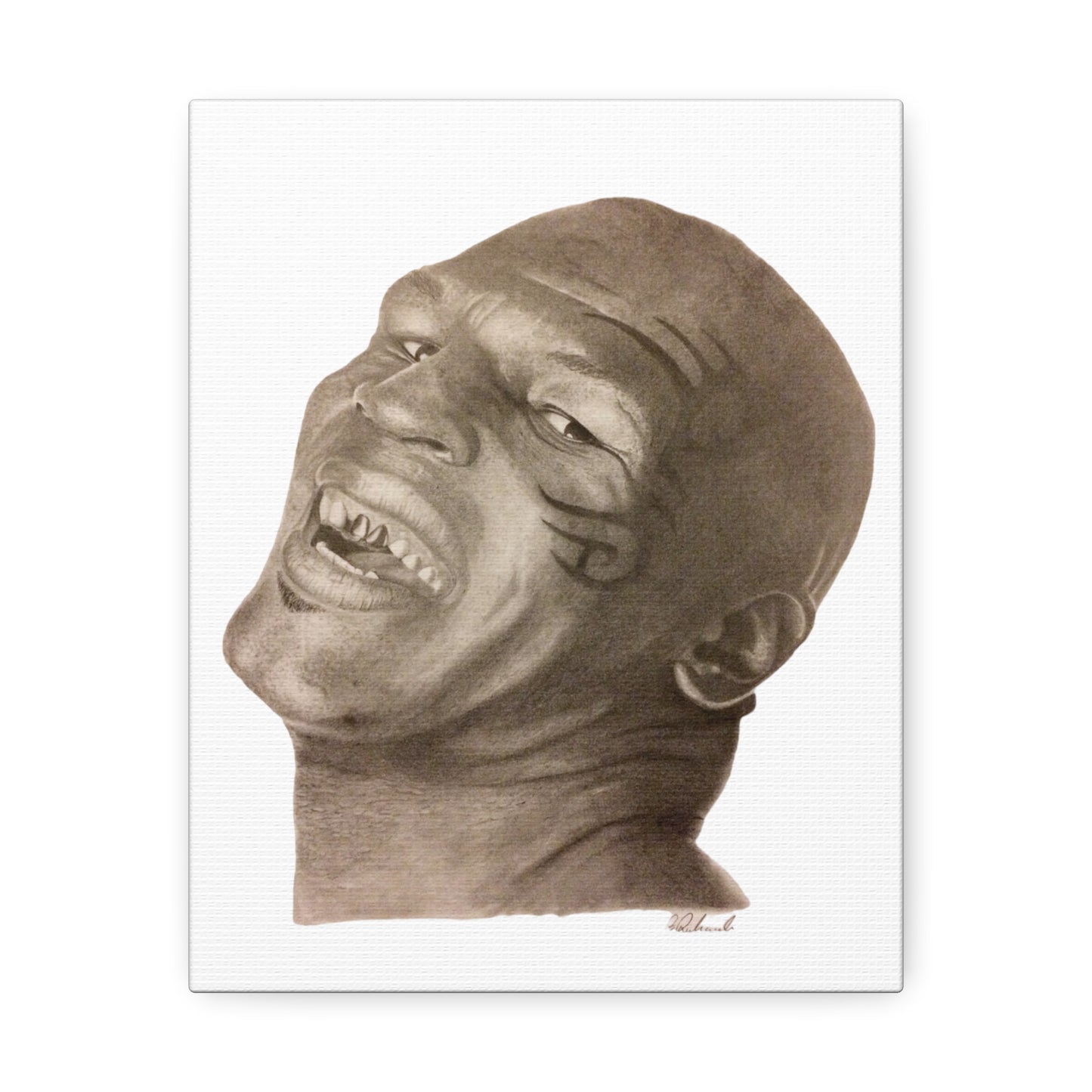 Mike Tyson on Satin Canvas