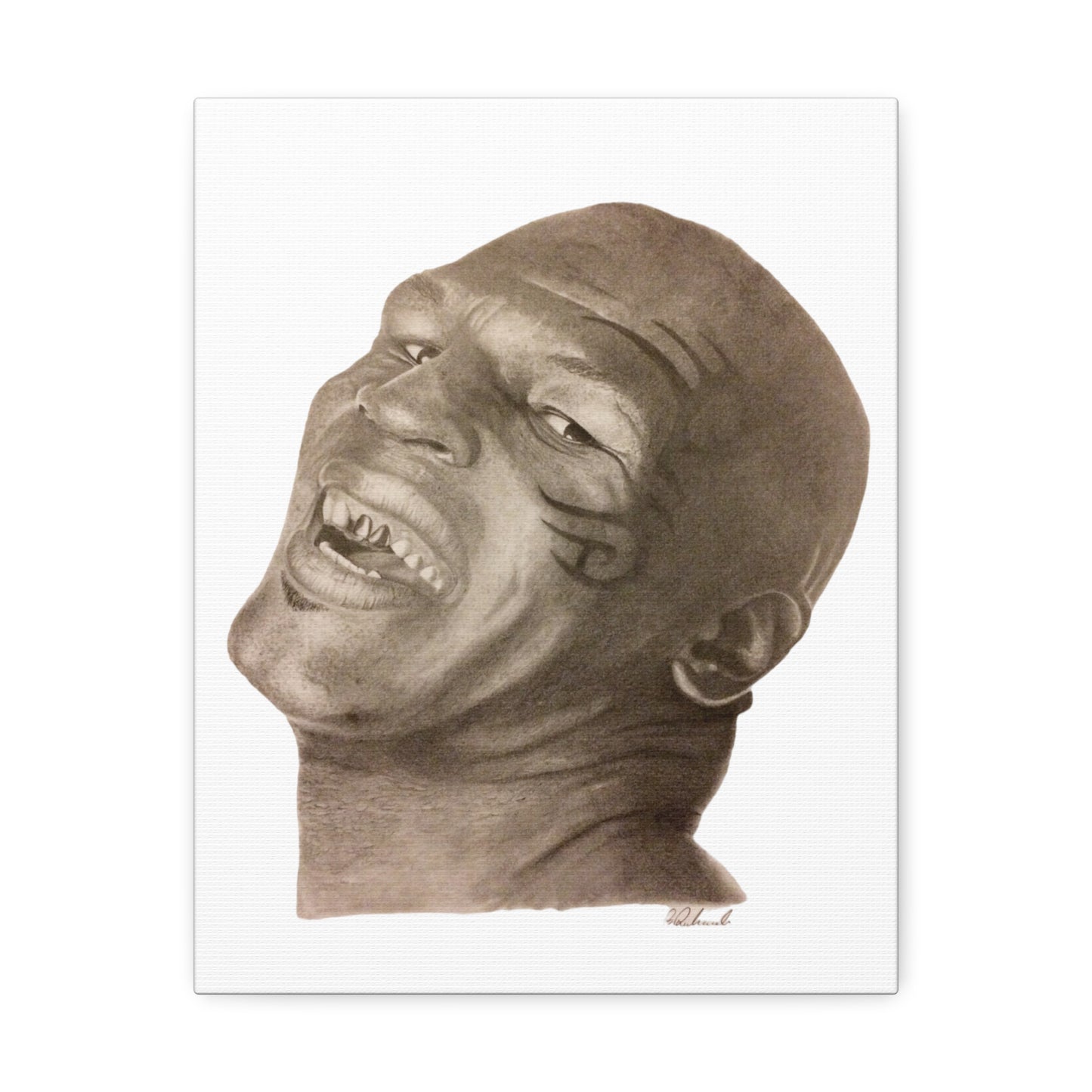 Mike Tyson on Satin Canvas