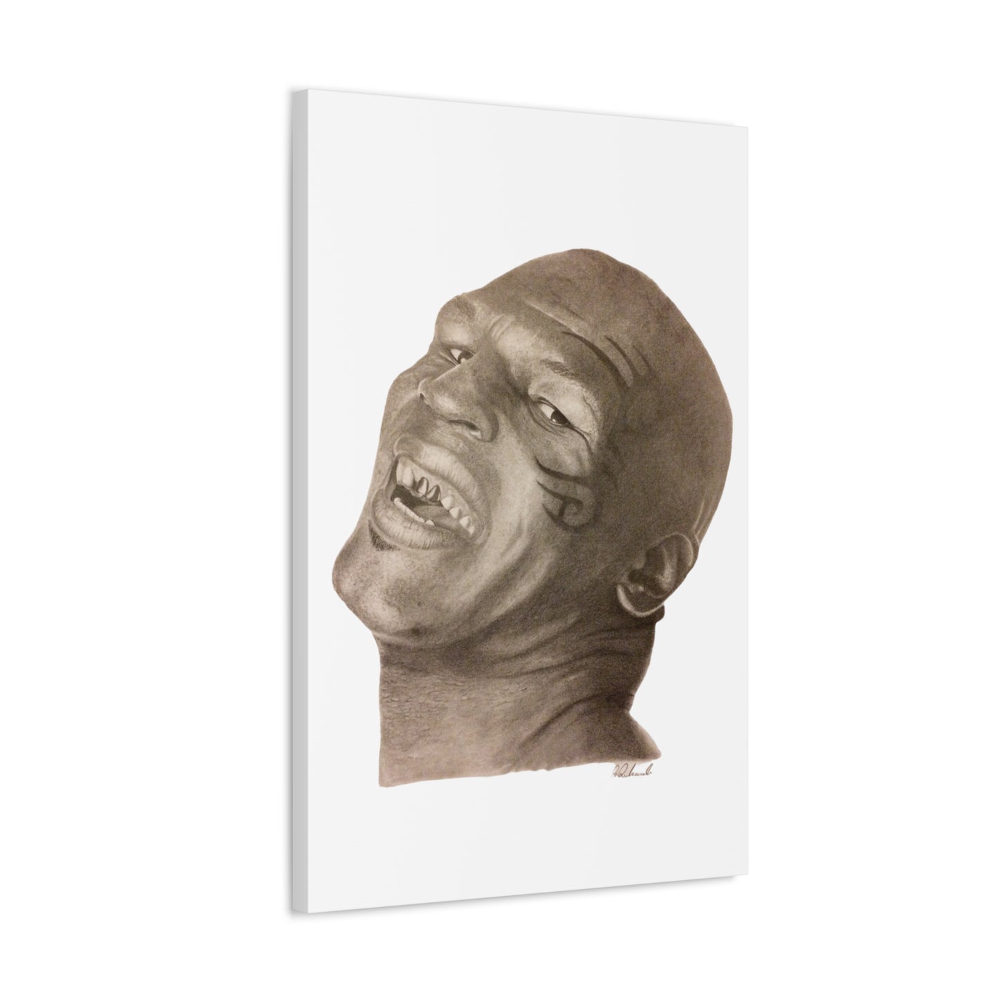 Mike Tyson on Satin Canvas