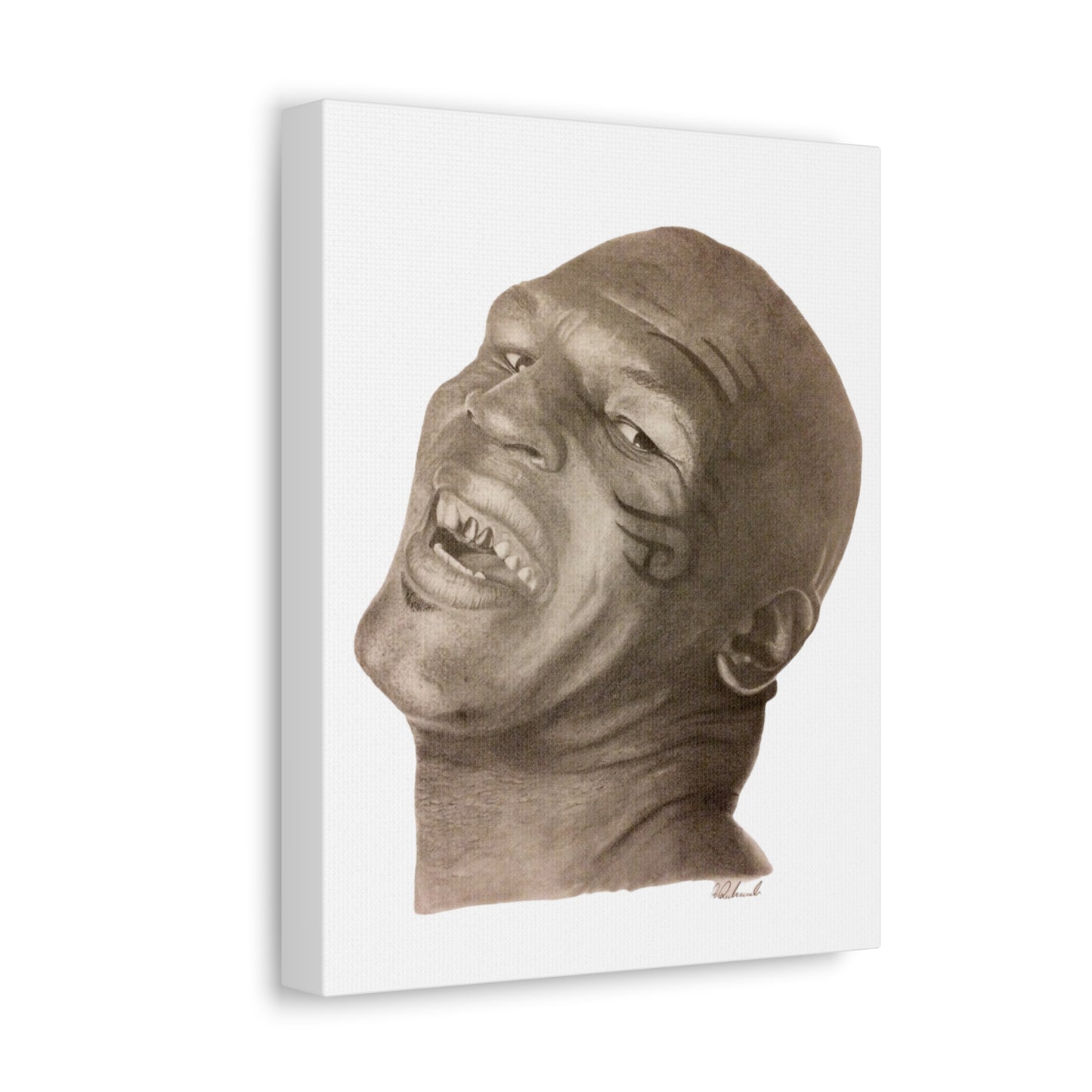 Mike Tyson on Satin Canvas