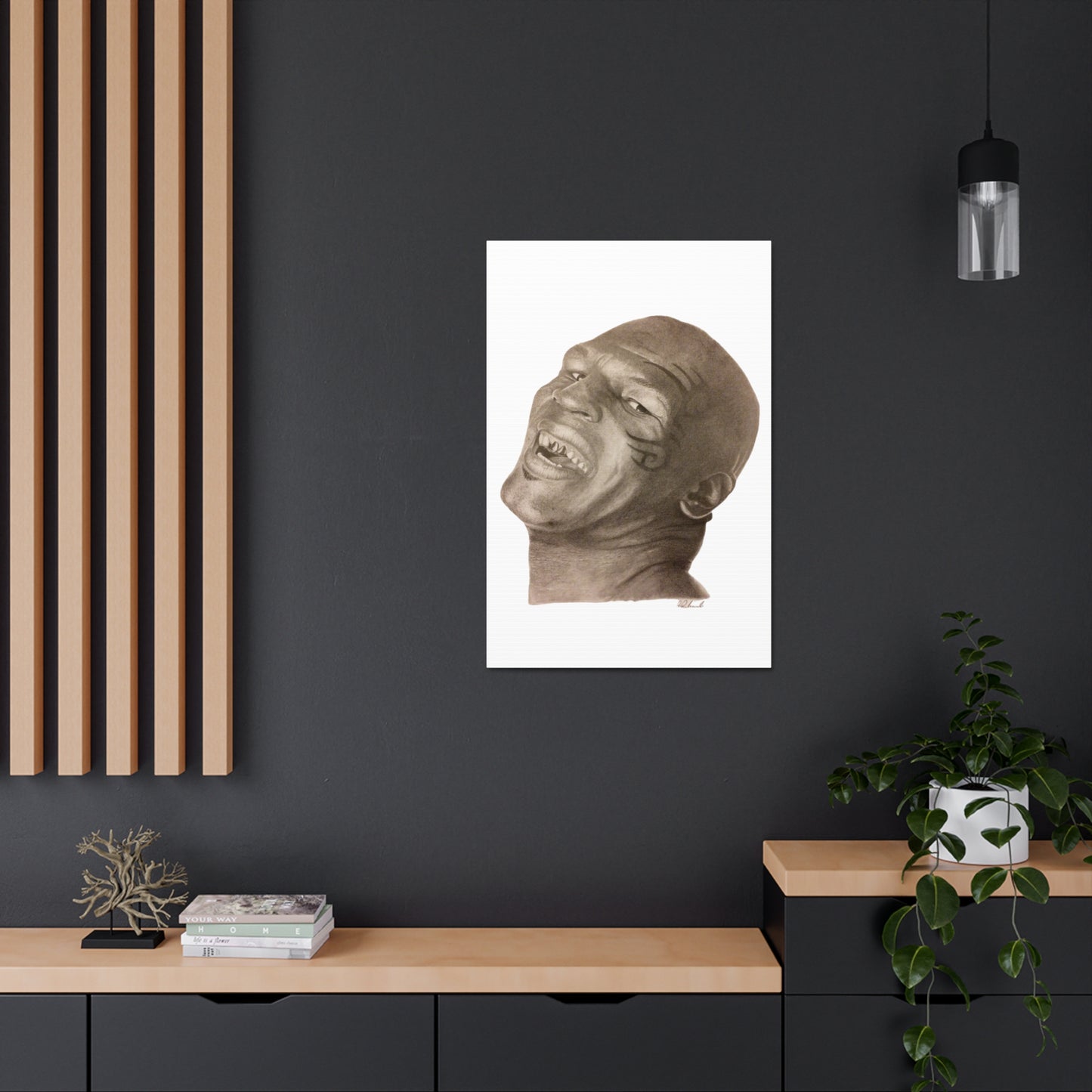 Mike Tyson on Satin Canvas