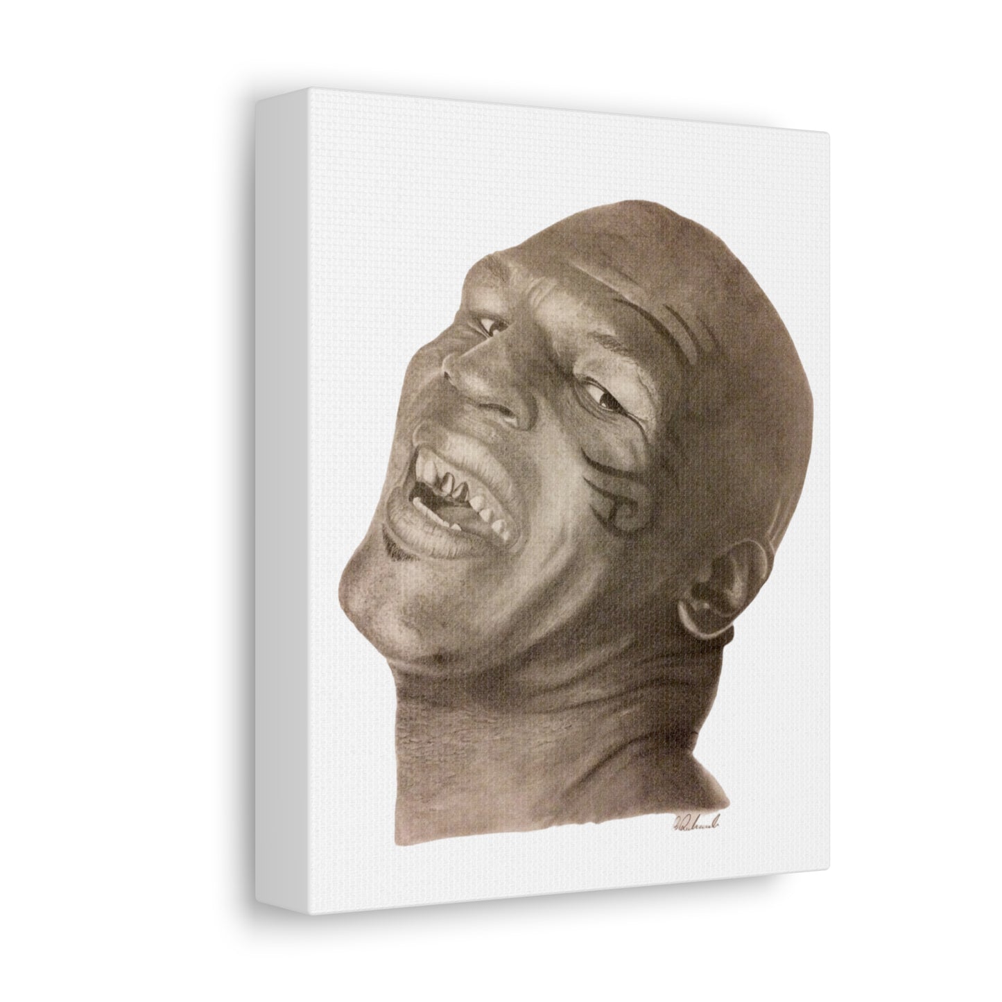 Mike Tyson on Satin Canvas