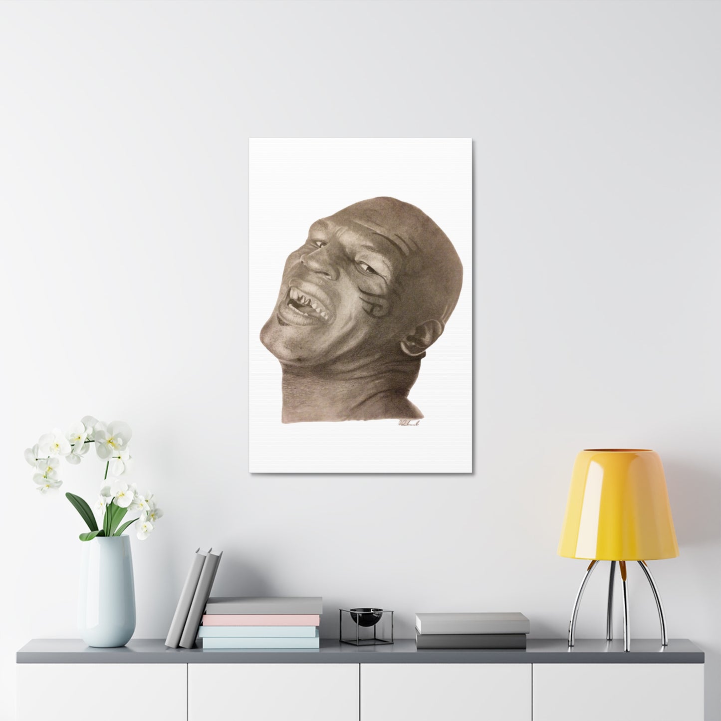 Mike Tyson on Satin Canvas