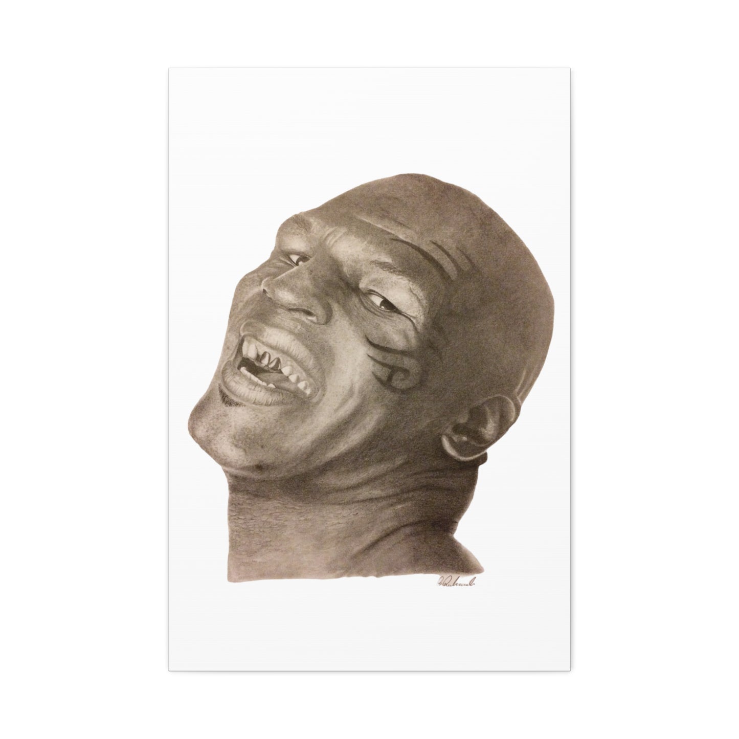 Mike Tyson on Satin Canvas