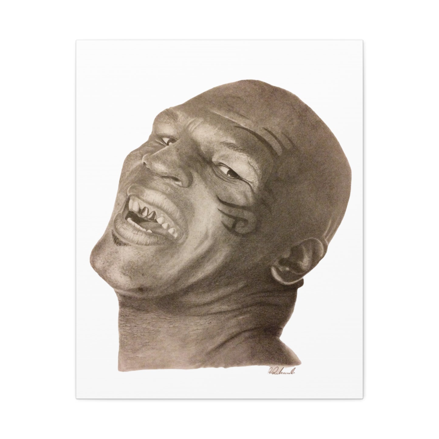 Mike Tyson on Satin Canvas