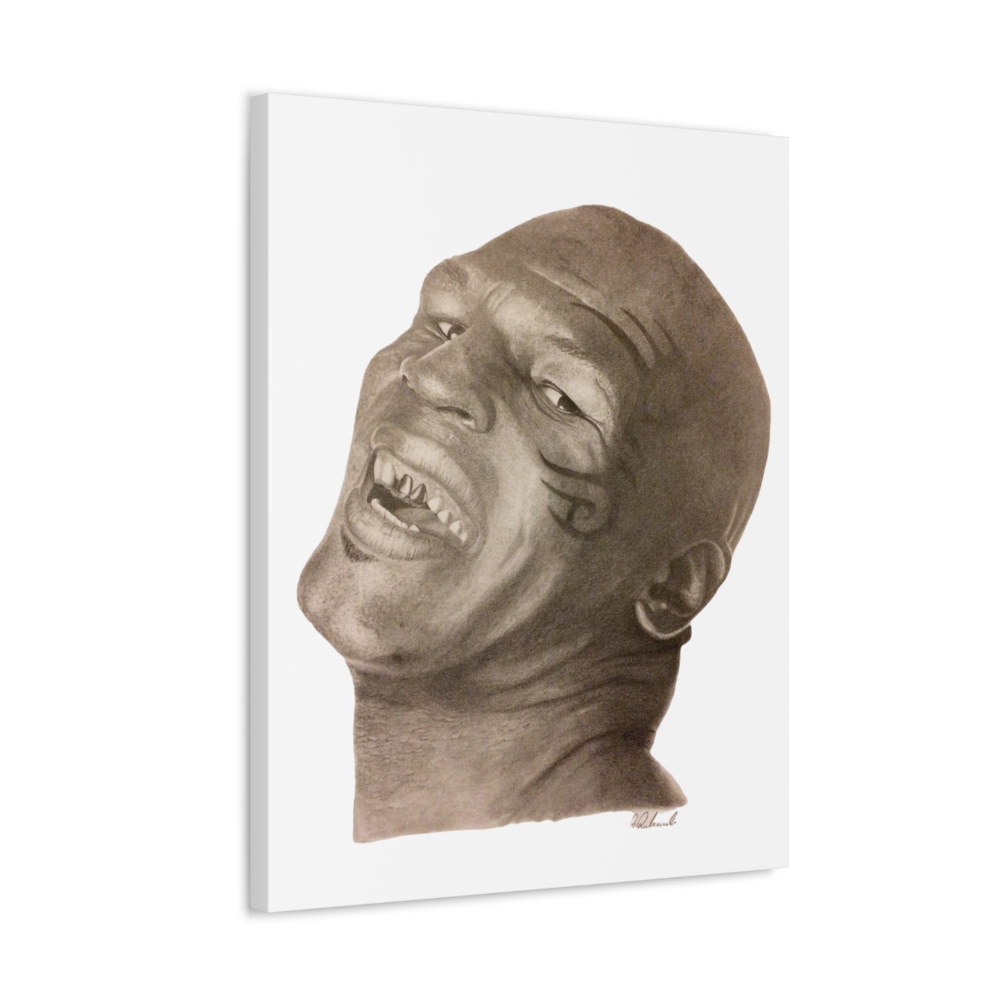 Mike Tyson on Satin Canvas