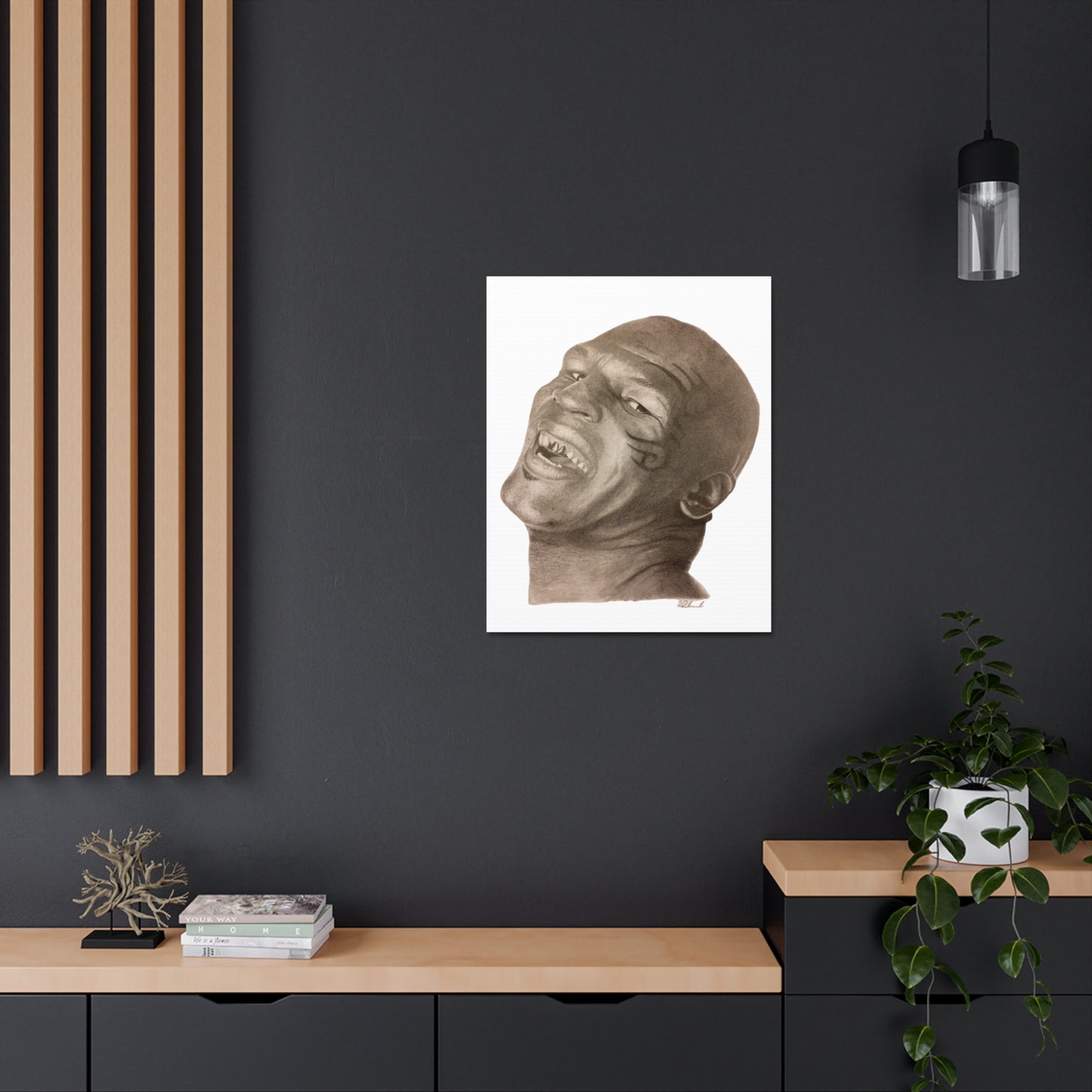 Mike Tyson on Satin Canvas