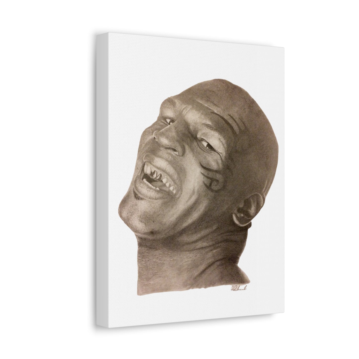 Mike Tyson on Satin Canvas
