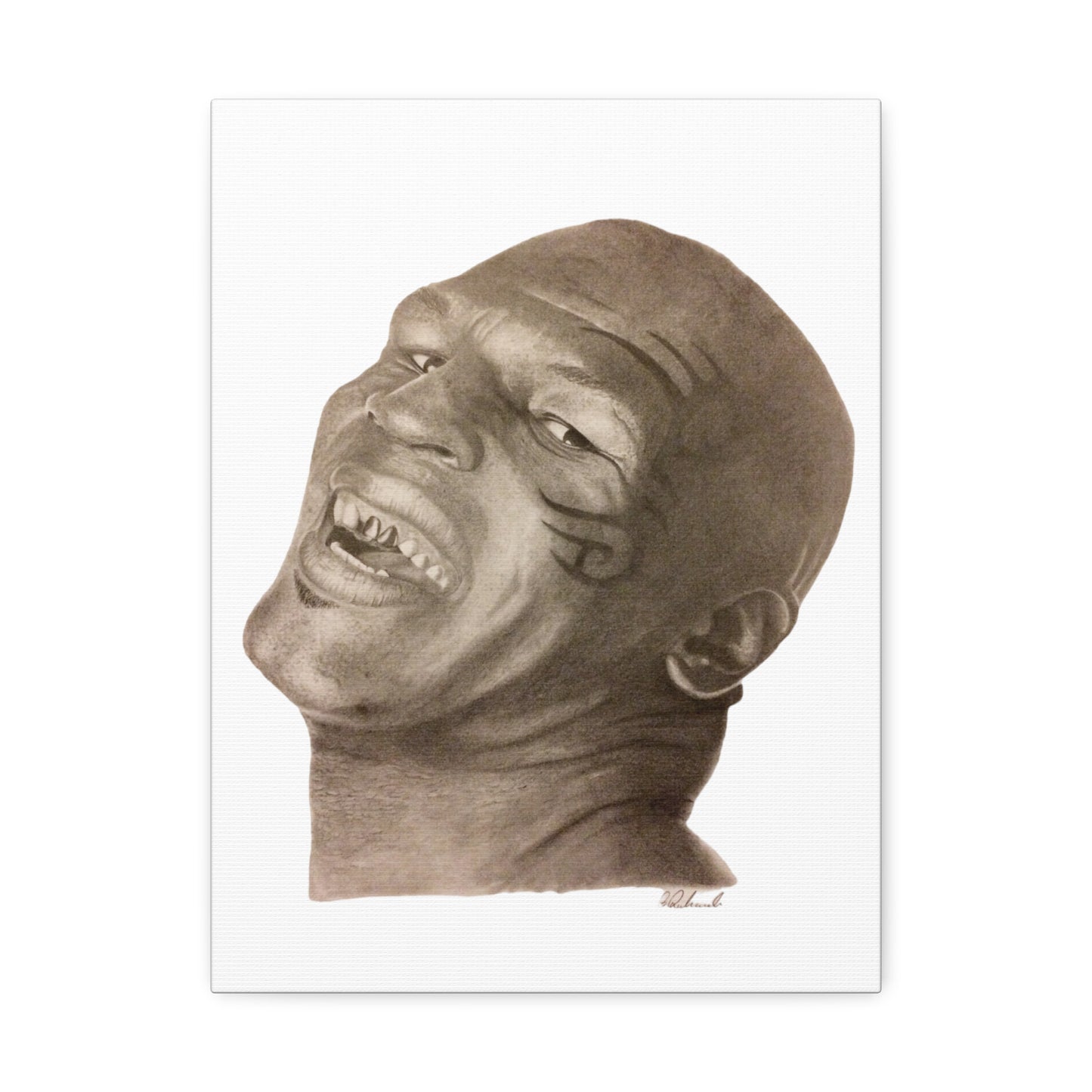 Mike Tyson on Satin Canvas